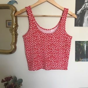 Floral cropped tank top